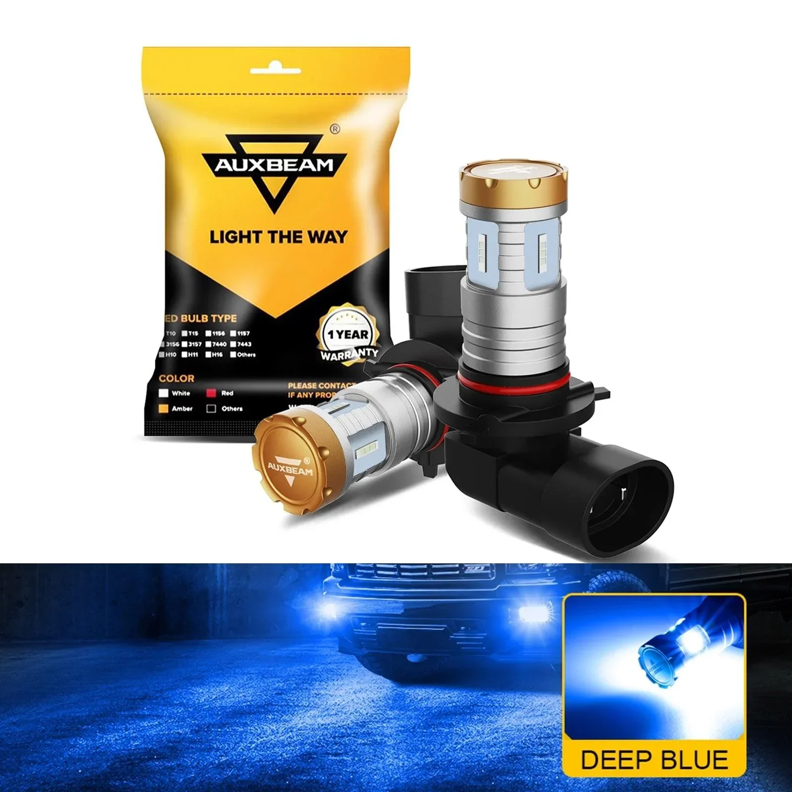 🔥 (2pcs/set) White/Amber/Blue 20W Crown-360° LED Fog Lights Bulbs/DRL - Image 13