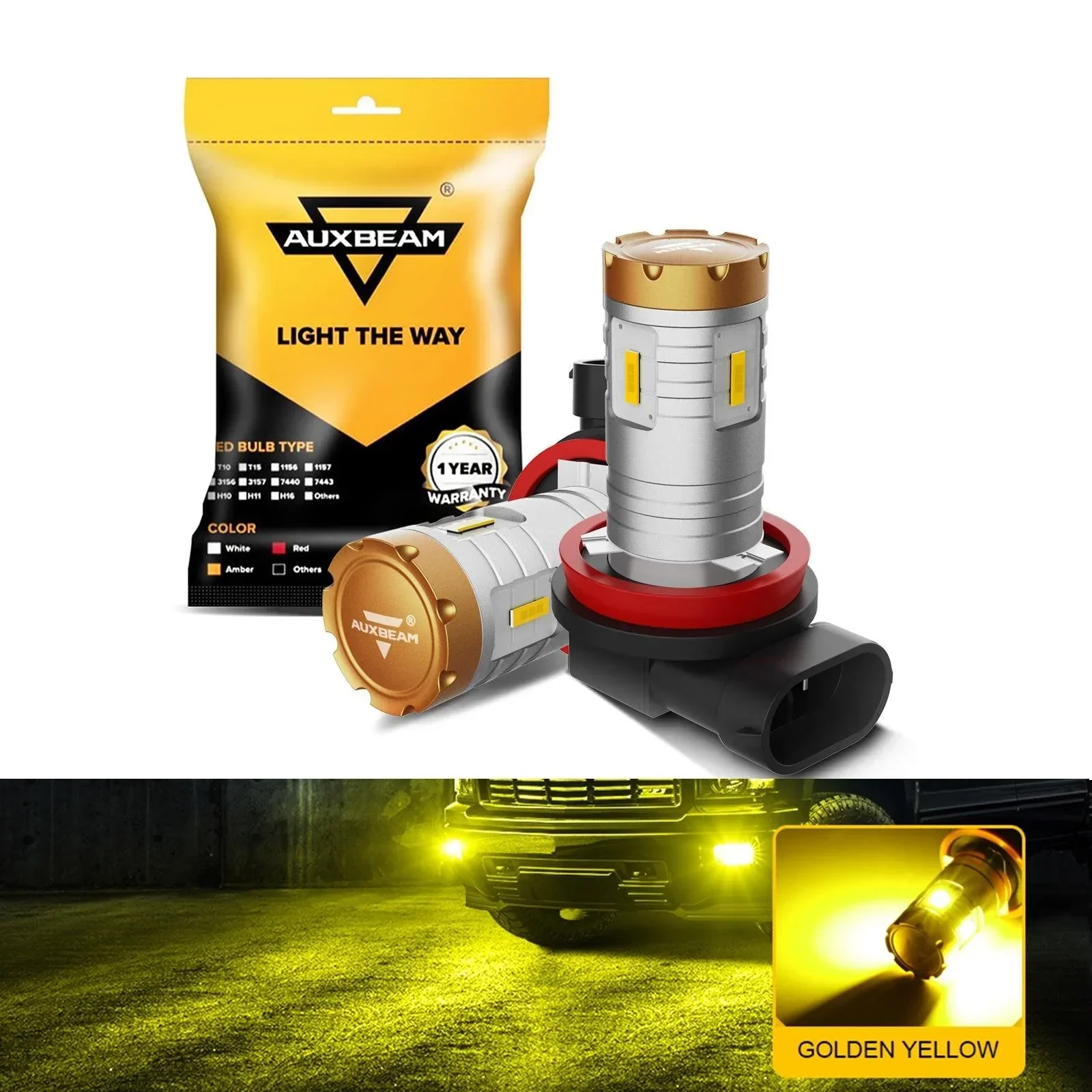 🔥 (2pcs/set) White/Amber/Blue 20W Crown-360° LED Fog Lights Bulbs/DRL - Image 15
