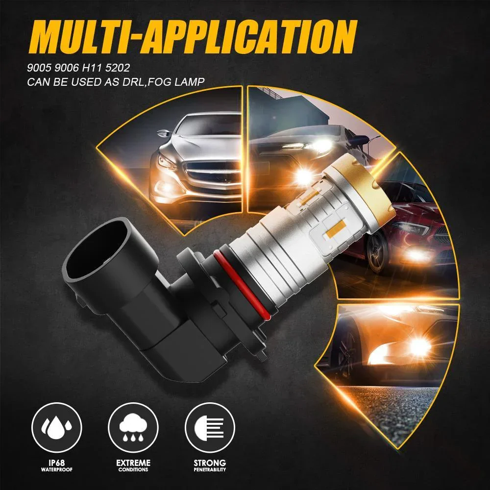 🔥 (2pcs/set) White/Amber/Blue 20W Crown-360° LED Fog Lights Bulbs/DRL - Image 4