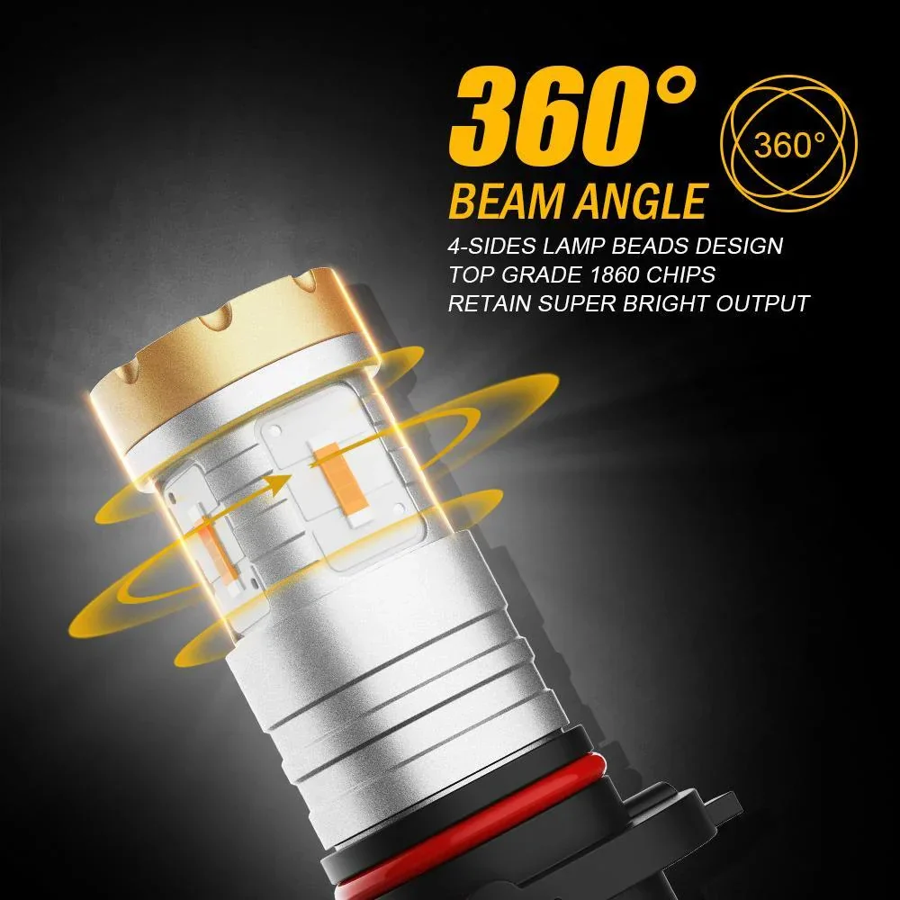 🔥 (2pcs/set) White/Amber/Blue 20W Crown-360° LED Fog Lights Bulbs/DRL - Image 5