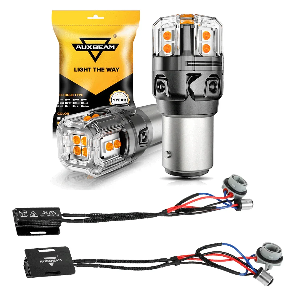 🆕1157 BAY15D LED Turn Signal Light Rear/Front, Side Marker Light Bulbs 13W 500% High Brightness CAN-Bus Error Free 3000K Amber B52 Series | 2 Bulbs - Image 18