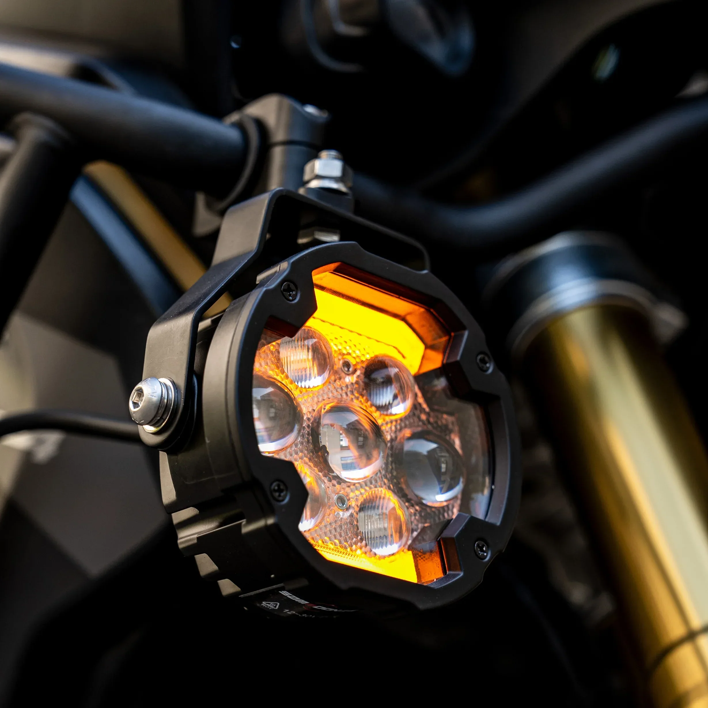 🆕4.2 Inch Motorcycle Auxiliary LED Spotlight, 72W AX7 Series Dual Color Switchback Driving Fog Light with 3+4 Modes For Motorcycle Jeep SUV ATV Truck | 2PCS/Set - Image 12