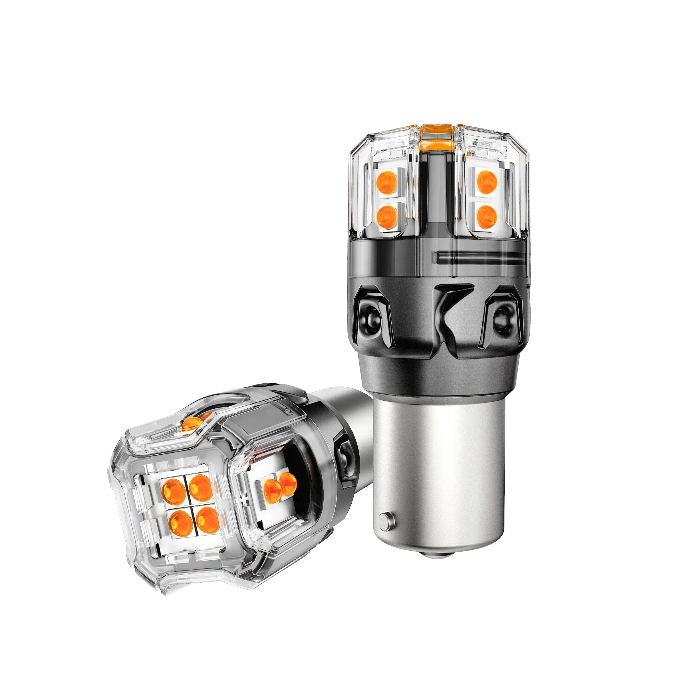 🆕1156 BA15S LED Turn Signal Light Rear/Front, Side Maker Light Bulbs 13W 500% High Brightness CAN-Bus Error Free 3000K Amber B52 Series | 2 Bulbs - Image 4