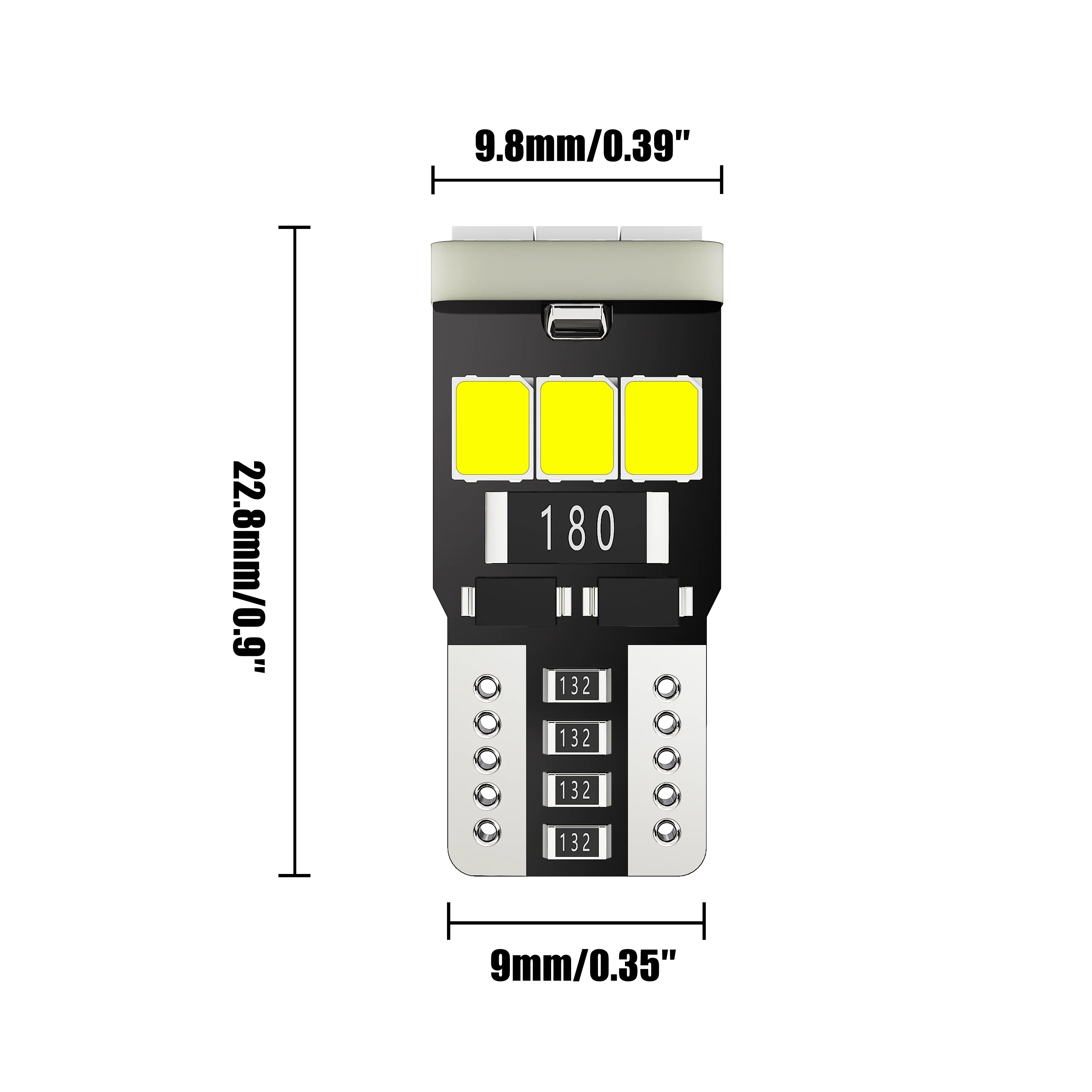 🆕168 2825 W5W T10 LED License Plate/Side Marker/Interior Light Bulb 5W 300% Brighter CANBUS Error Free White - Image 8