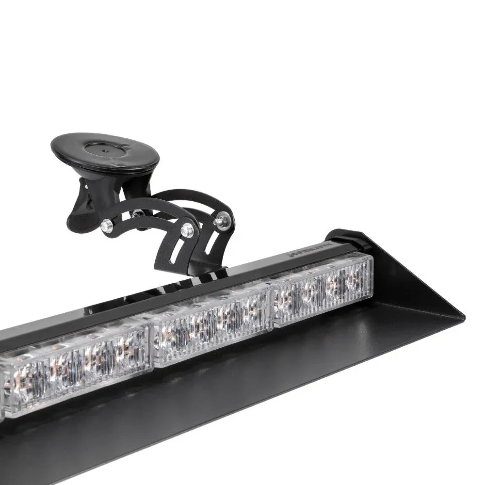 17" Dual Windshield Dash Strobe Light Bars 20 Flashing Patterns with Suction Cup Mount for Vehicles Trucks SUV ATV Car - Image 10