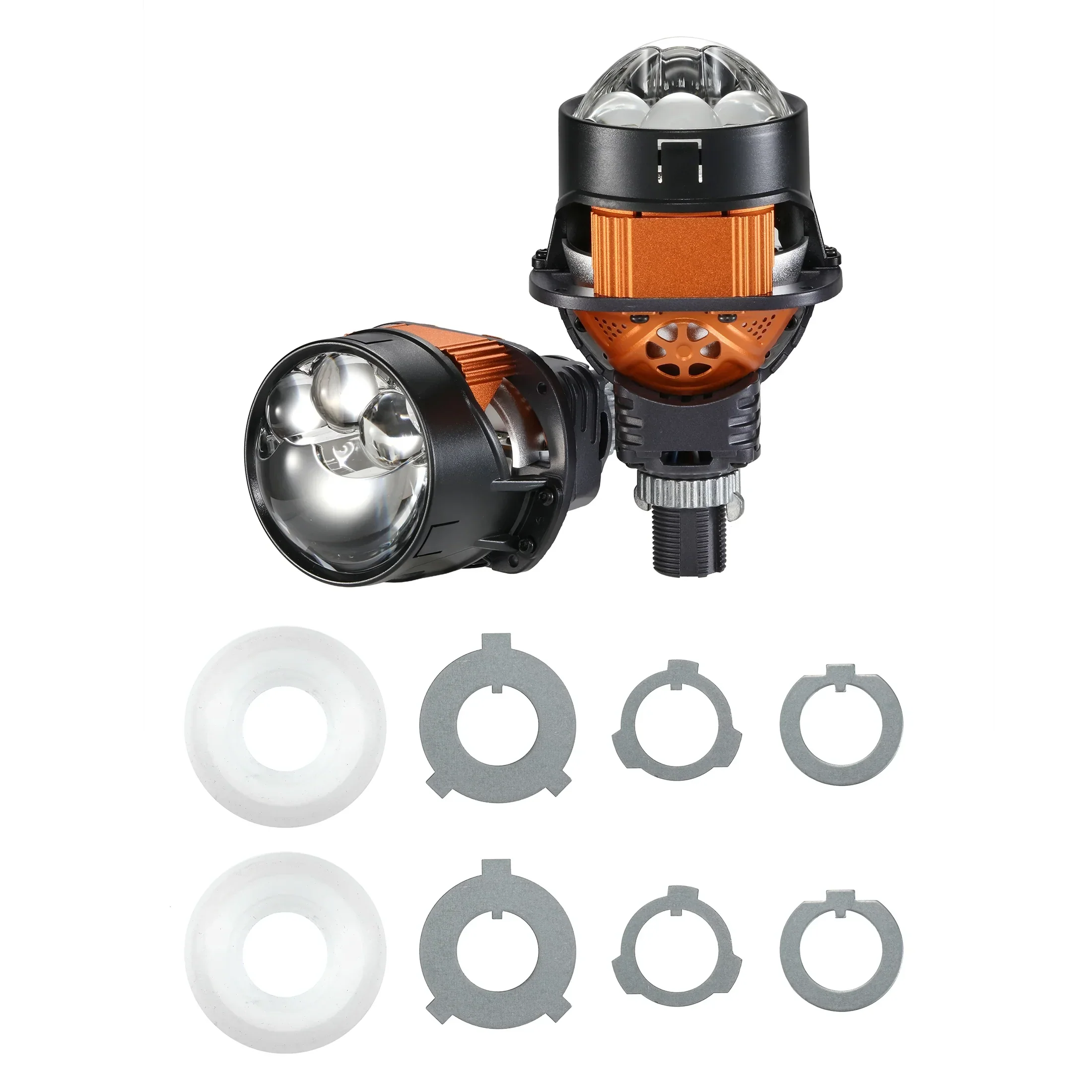 2.5 Inch 100W 6000K Bi-LED Projector Headlight with 3 Direct Laser High Beam Lenses S8 Series – Non-Destructive Installation for Cars | 2pcs/Set - Image 12