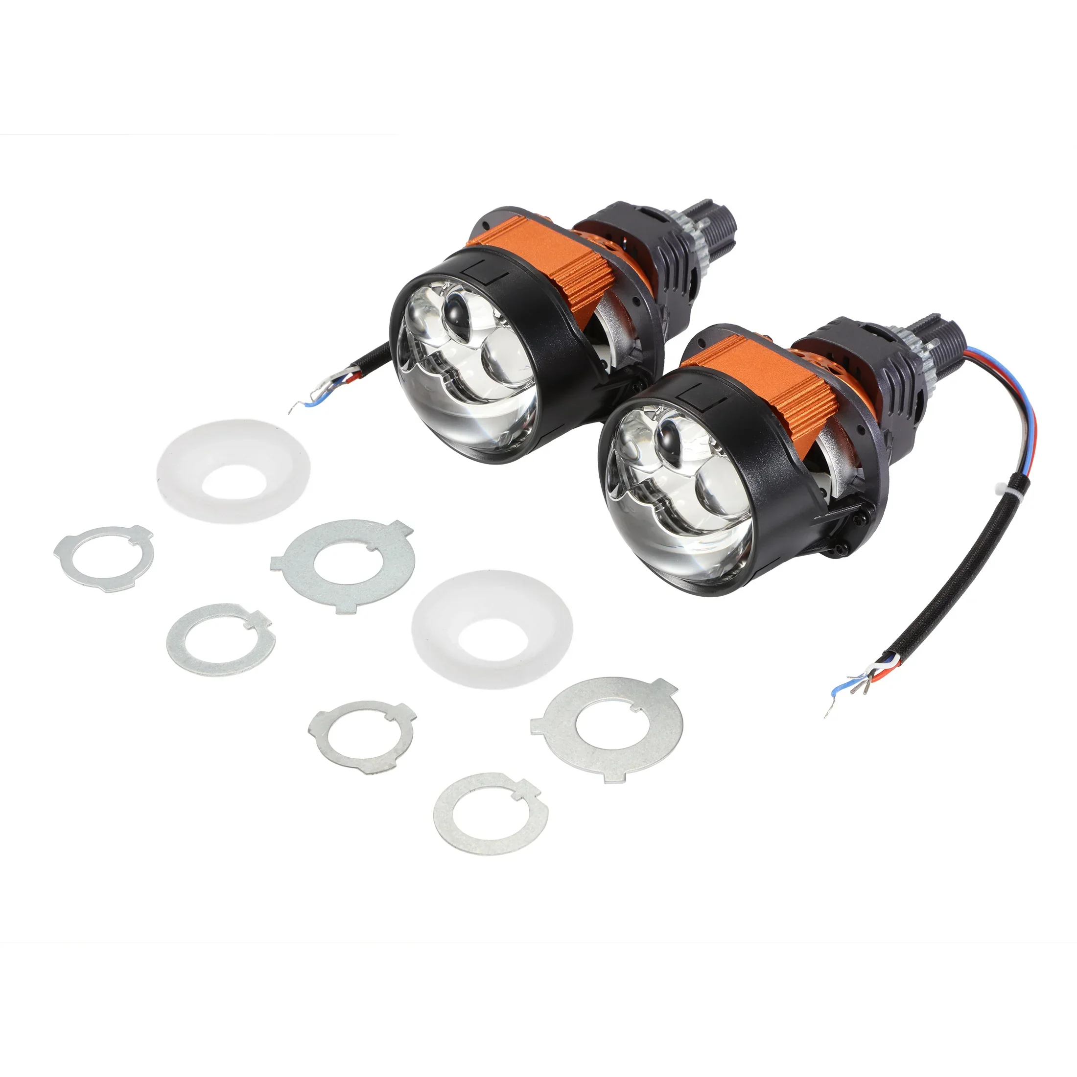 2.5 Inch 100W 6000K Bi-LED Projector Headlight with 3 Direct Laser High Beam Lenses S8 Series – Non-Destructive Installation for Cars | 2pcs/Set - Image 9