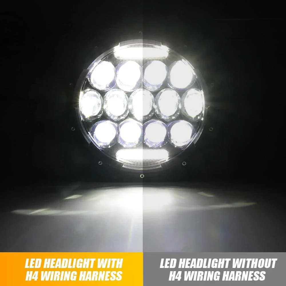 2 Leads H4 LED Headlight Brightness Intensifier Wiring Harness, 9003 Headlight Relay Harness Kit with Fuse for 5x7 7x6 H6054 6054 Headlight - Image 3
