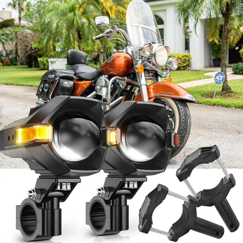 2000 Harley-Davidson Flhr Road King Motorcycle LED Spotlight Light 3+5 Light Modes MT8 Series - Image 10