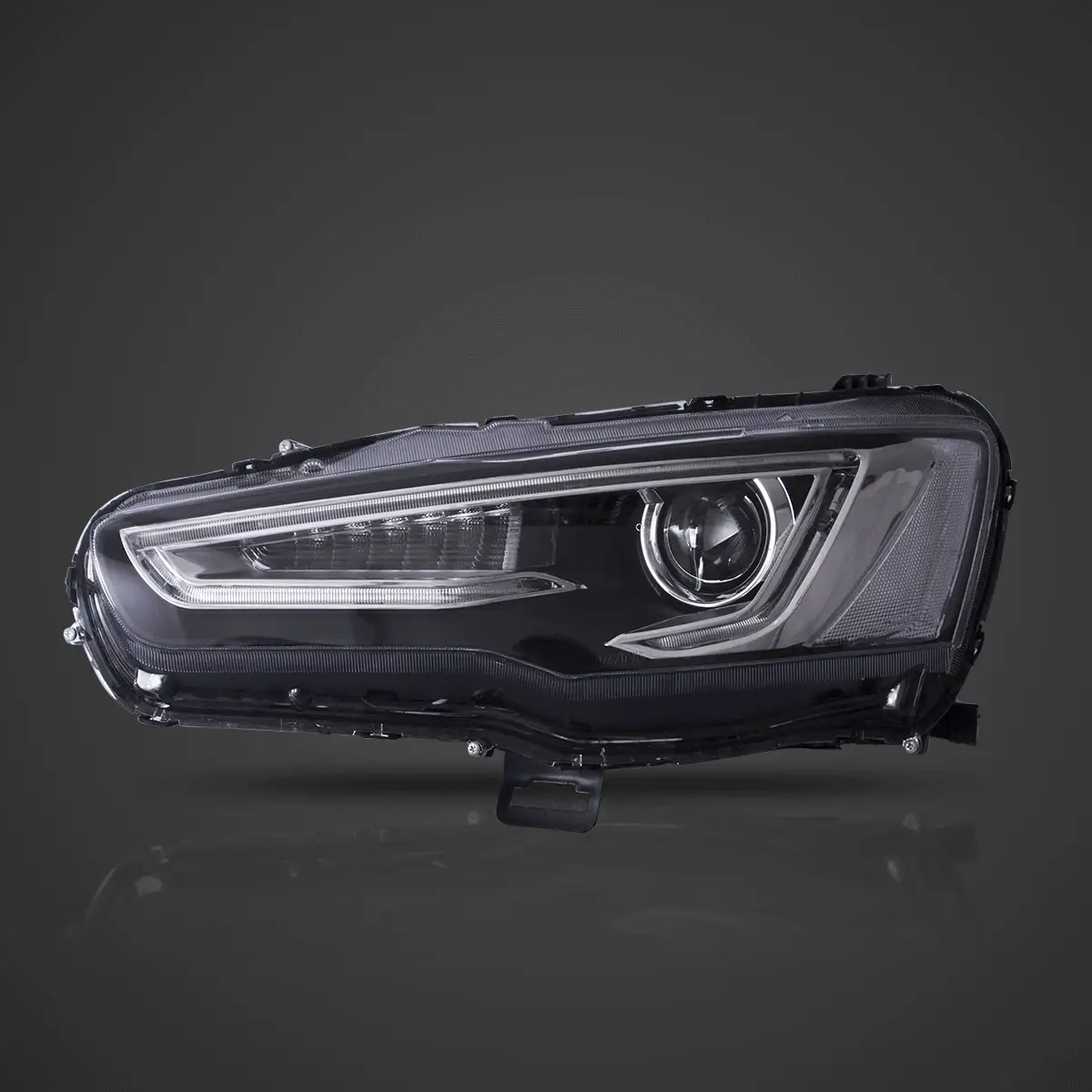 LED Headlight Assembly Dual Beam Projector With Demon Eyes Black For 2008-2017 Mistubishi Lancer 9th Gen Evo X GSR 10th Gen(CZ4A) - Image 11