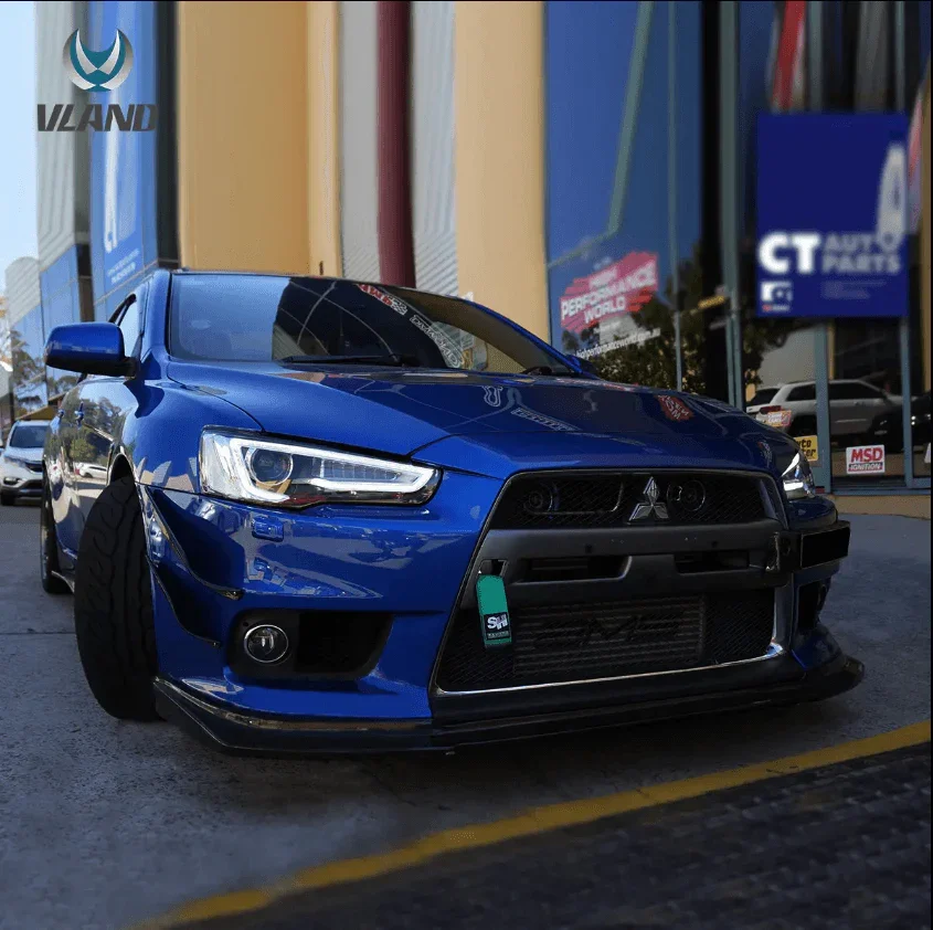 LED Headlight Assembly Dual Beam Projector With Demon Eyes Black For 2008-2017 Mistubishi Lancer 9th Gen Evo X GSR 10th Gen(CZ4A) - Image 12