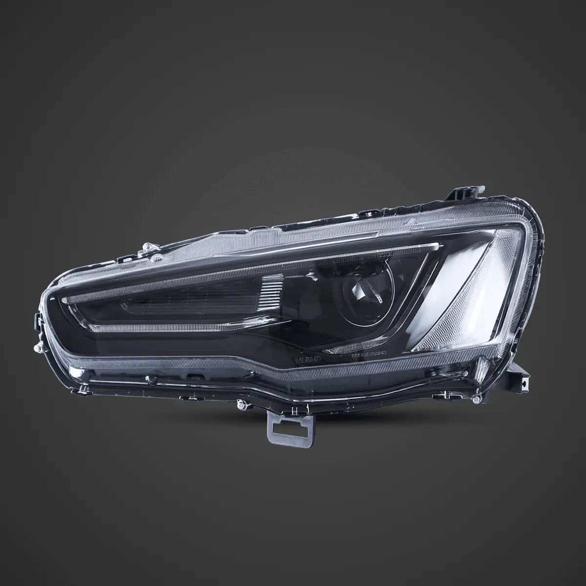 LED Headlight Assembly Dual Beam Projector With Demon Eyes Black For 2008-2017 Mistubishi Lancer 9th Gen Evo X GSR 10th Gen(CZ4A) - Image 2