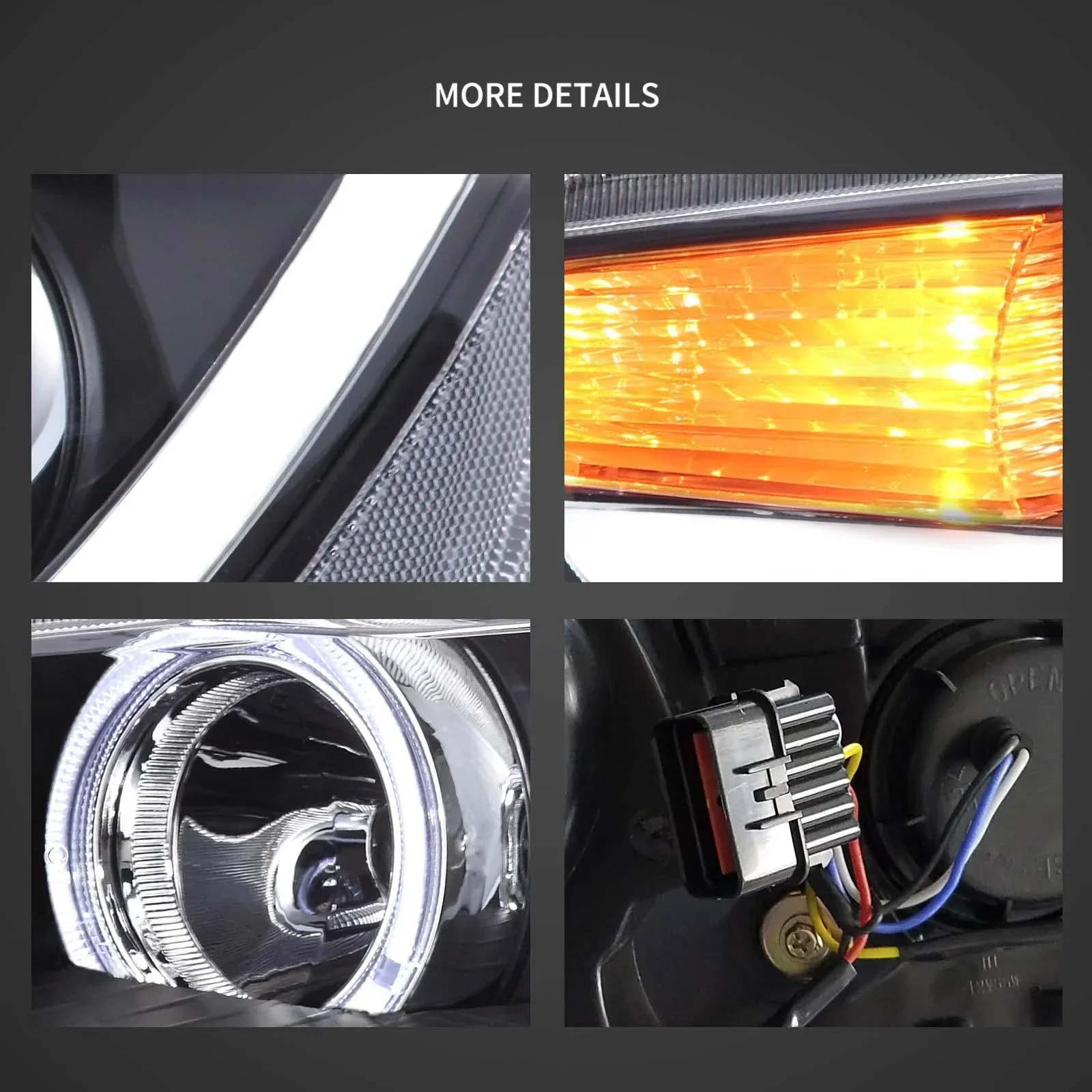 LED Headlight Assembly Projector Black For 2008-2017 Mitsubishi Lancer 9th Gen Evo X GSR 10th Gen(CZ4A) - Image 4