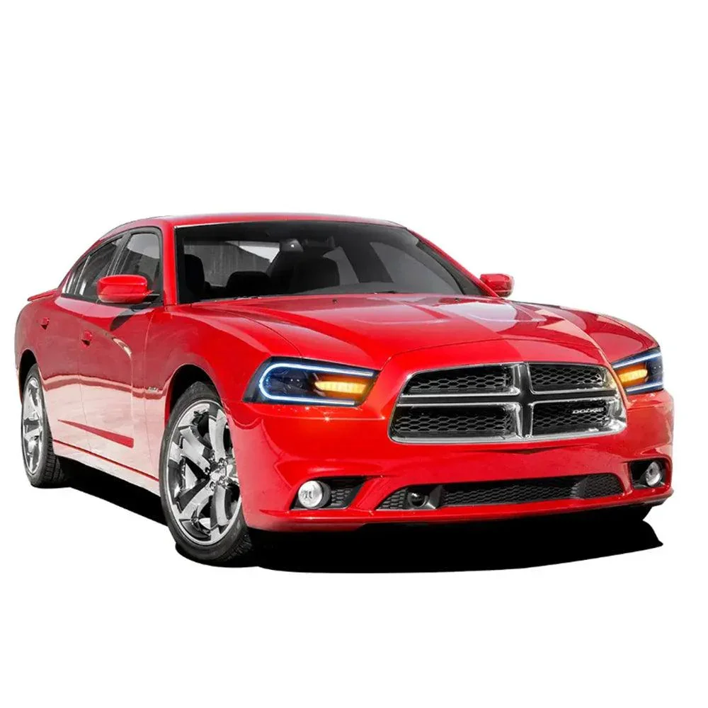 LED Headlight Assembly RGB Dual Beam Projector Black For 2011-2014 Dodge Charger(LD) - Image 10