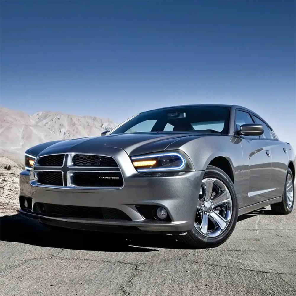 LED Headlight Assembly RGB Dual Beam Projector Black For 2011-2014 Dodge Charger(LD) - Image 11