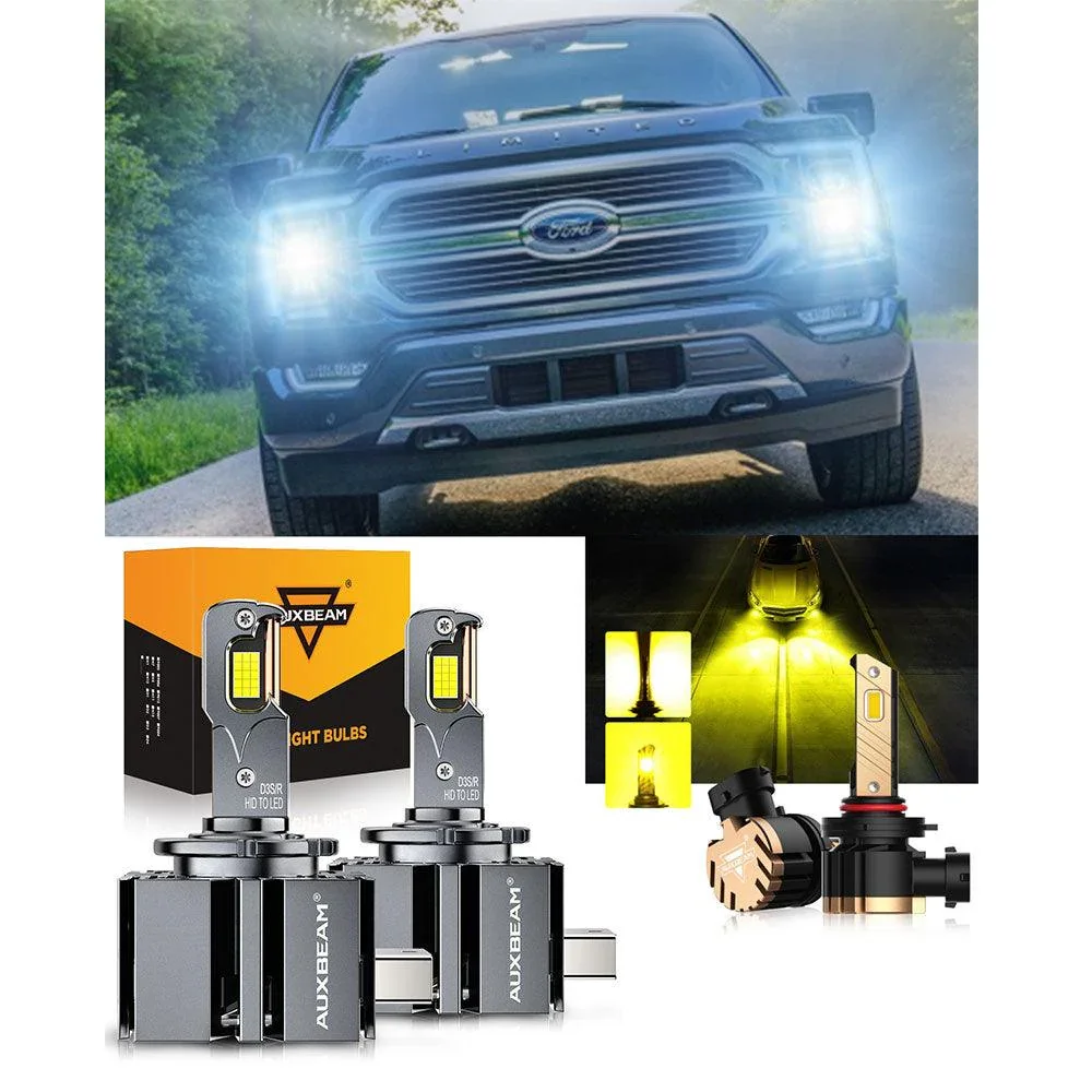 For 2013-2014 Ford F-150 HID D3S LED Headlight Bulbs - Image 2