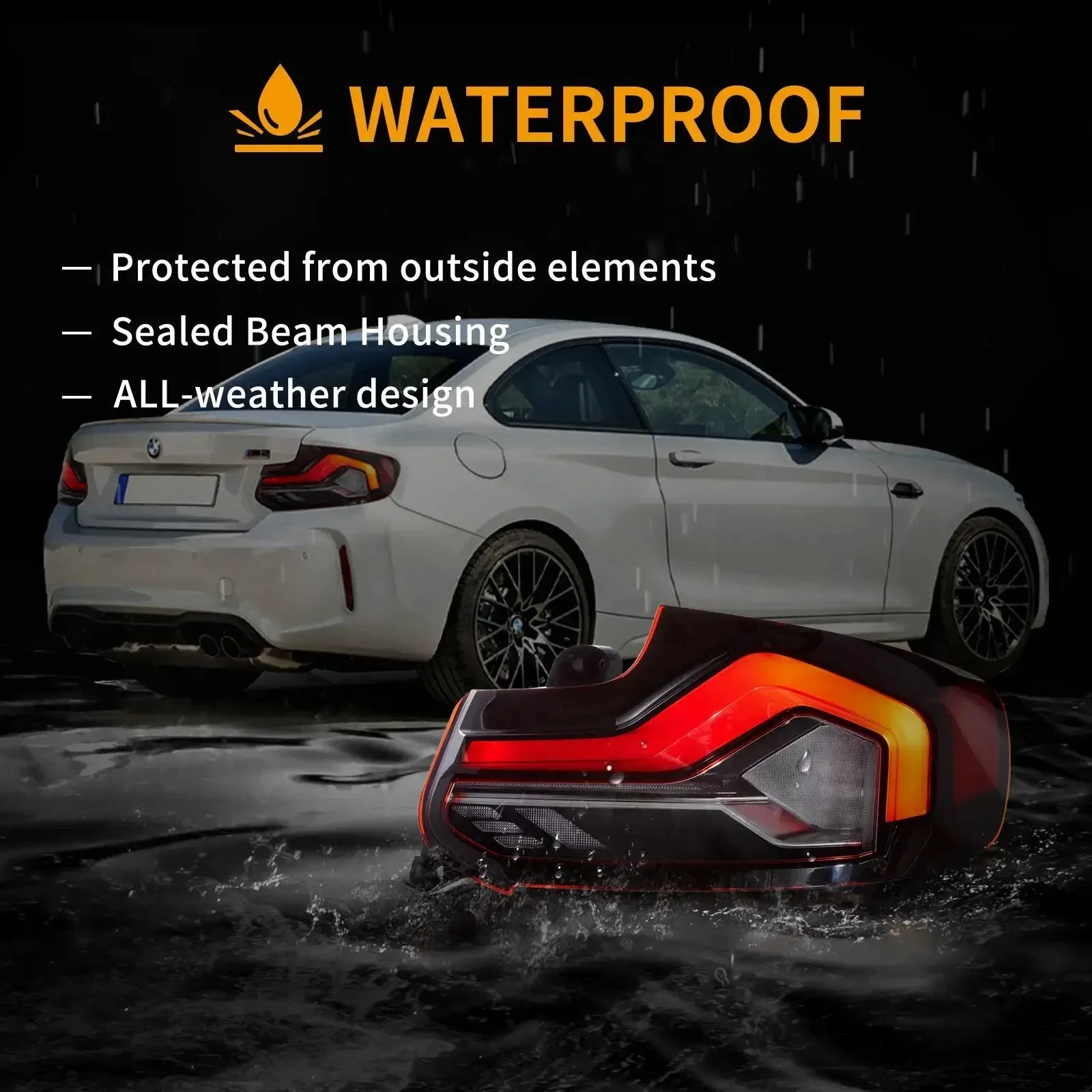 LED Tail Lights Assemly With Start-up Animation Effect (Pre-order) For 2014-2021 BMW 2 Series (F22 F23) M2 (F87） - Image 8