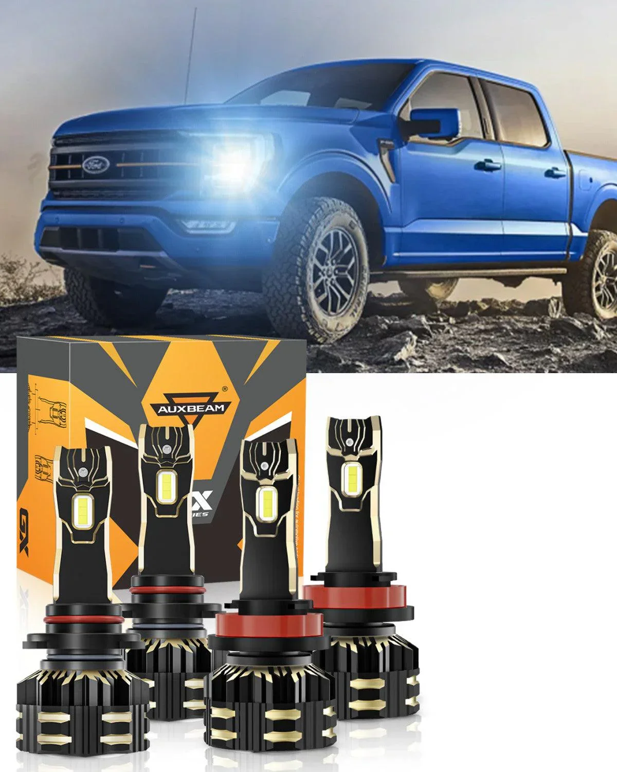 For 2015-2020 Ford F-150 9005 H11 LED Headlight Bulbs Bundle - Image 13