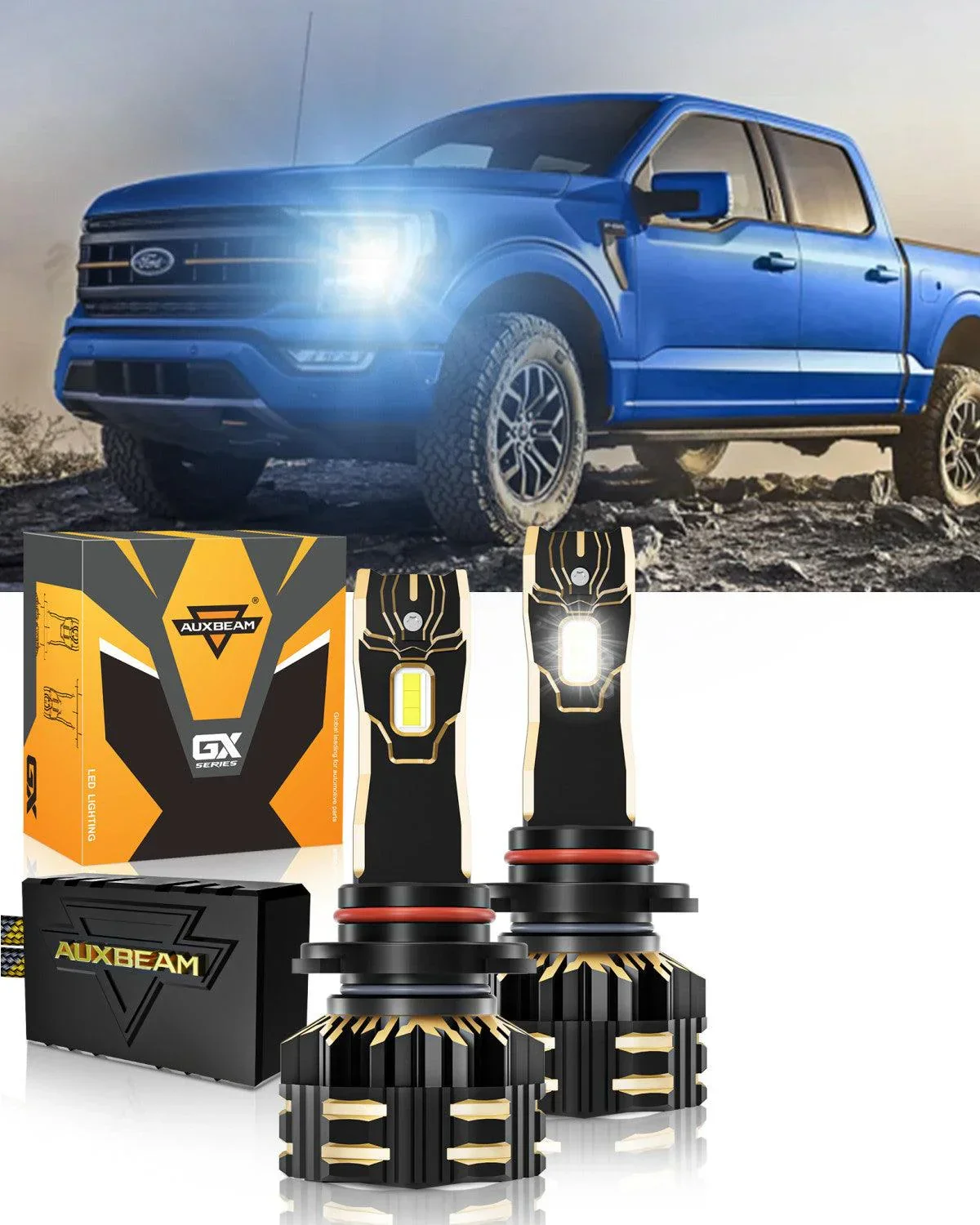 For 2015-2020 Ford F-150 9005 H11 LED Headlight Bulbs Bundle - Image 14