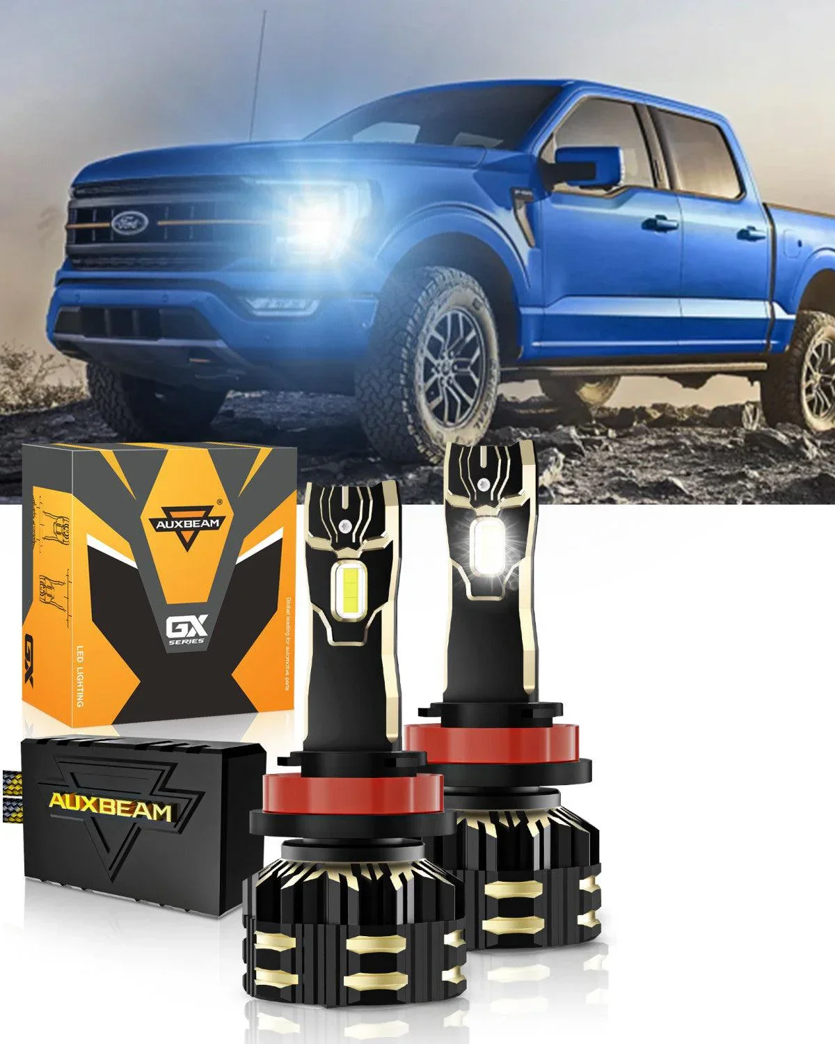 For 2015-2020 Ford F-150 9005 H11 LED Headlight Bulbs Bundle - Image 15