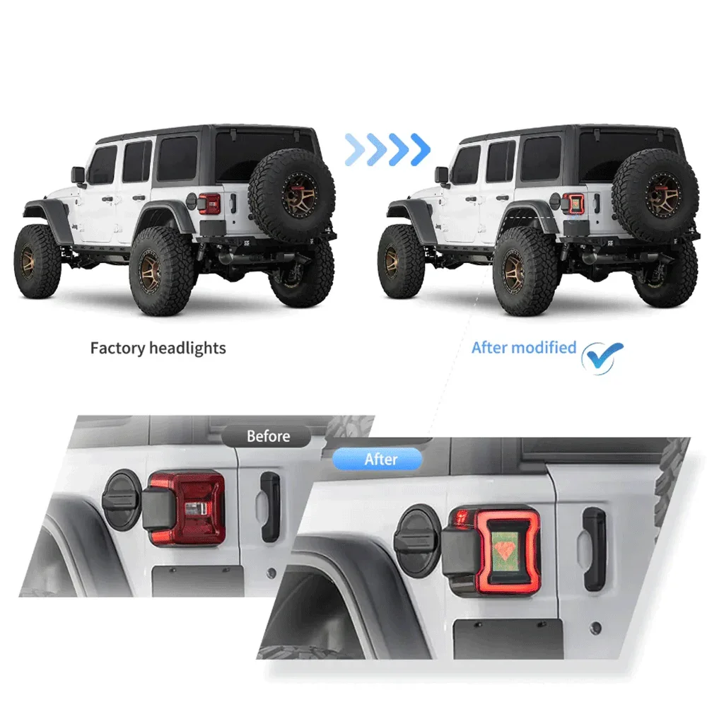 OLED Tail Light Assembly With Animation Effects For 2018-2020 Jeep Wrangler JL JLU - Image 10