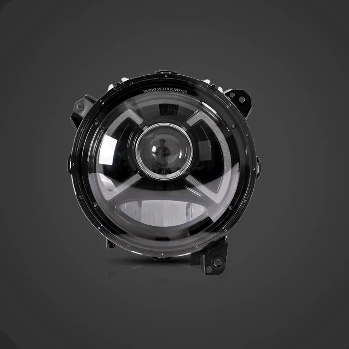 Full LED Dual Beam Projector Headlight Assembly With Blue Breath Light Black For 2018-Present Jeep Wrangle 4th Gen (JL) & 2019-Present Jeep Gladiator (JT) - Image 3