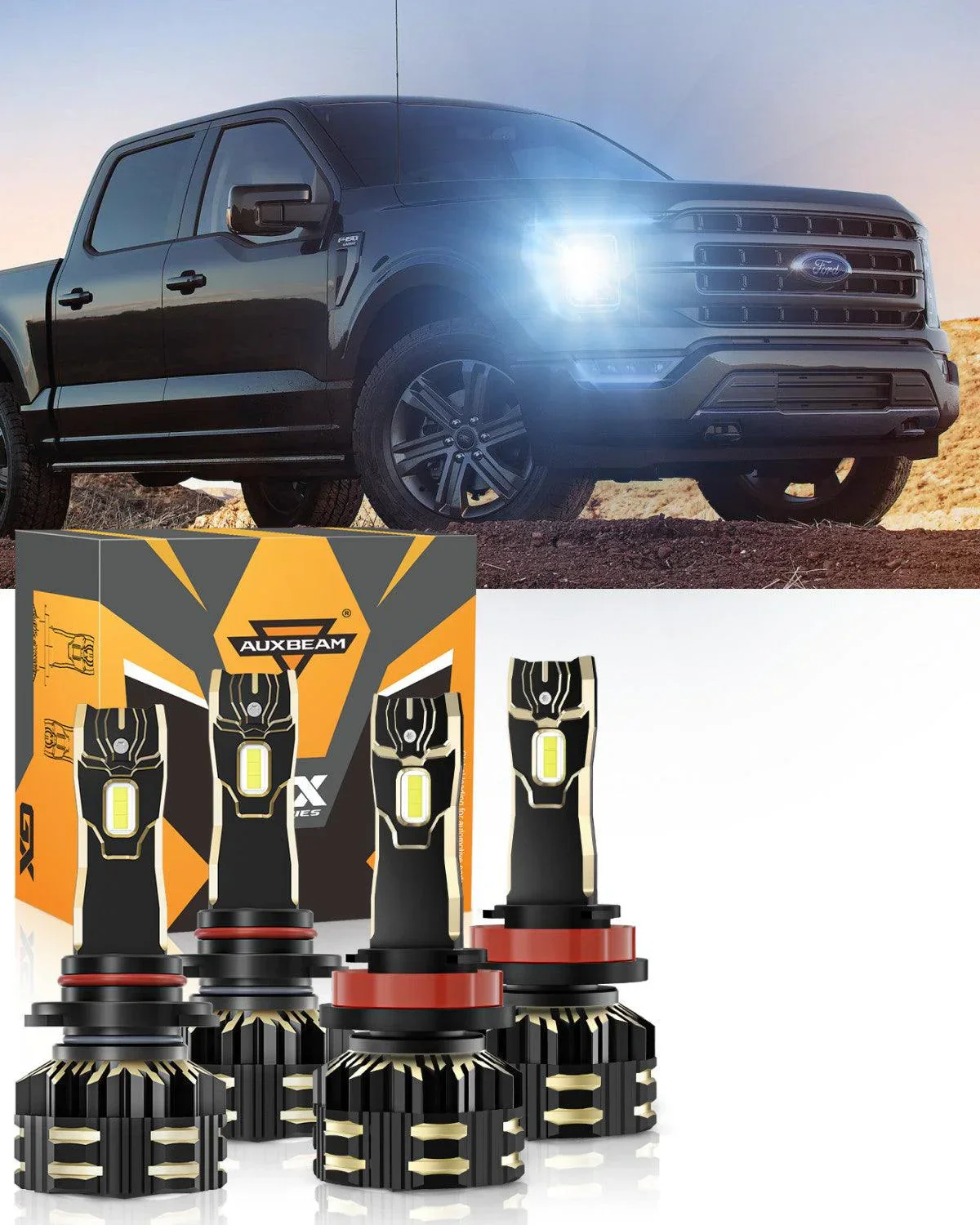 For 2021 Ford F-150 9005 H11 LED Headlight Bulbs Bundle - Image 12