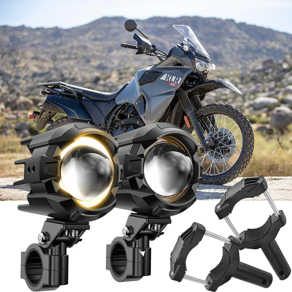 2023 Kawasaki KLR650 S Motorcycle LED Spotlight Light 3+5 Light Modes - Image 8