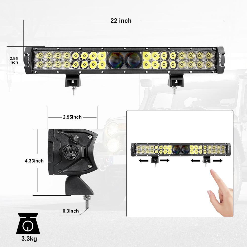 NEW VERSION 22 Inch 5D-PRO Series Combo Dual Row LED Light Bar with DT Wiring Harness Kit for Chevy Colorado - Image 14