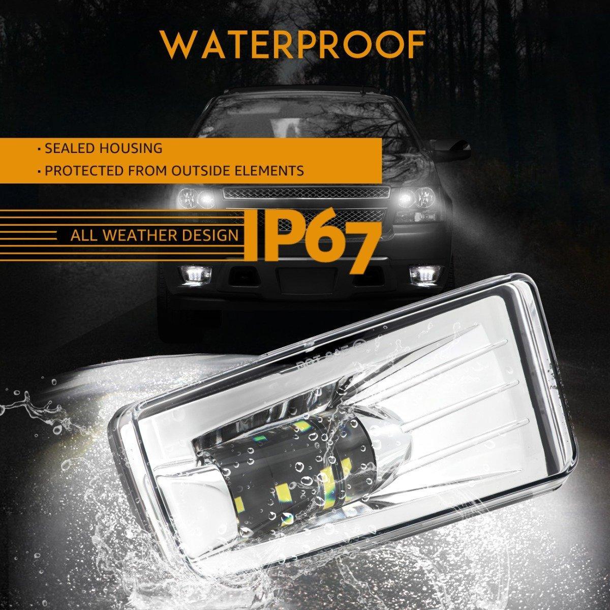 (2pcs/set) 36W Chrome LED Fog Lights 5202 for GMC YUKON 2015-2016 - Image 4