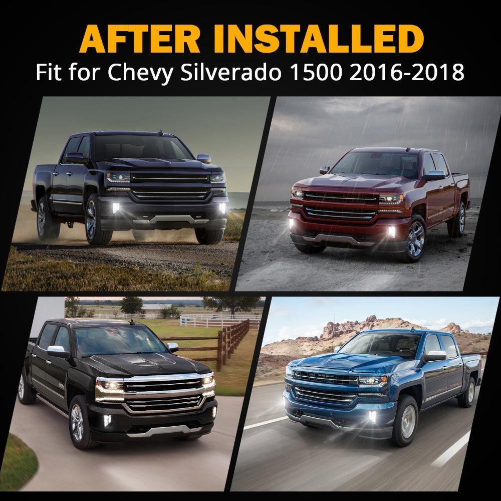 45W LED Fog Lights with DRL for 2016-2018 Chevy Silverado 1500 - Image 7