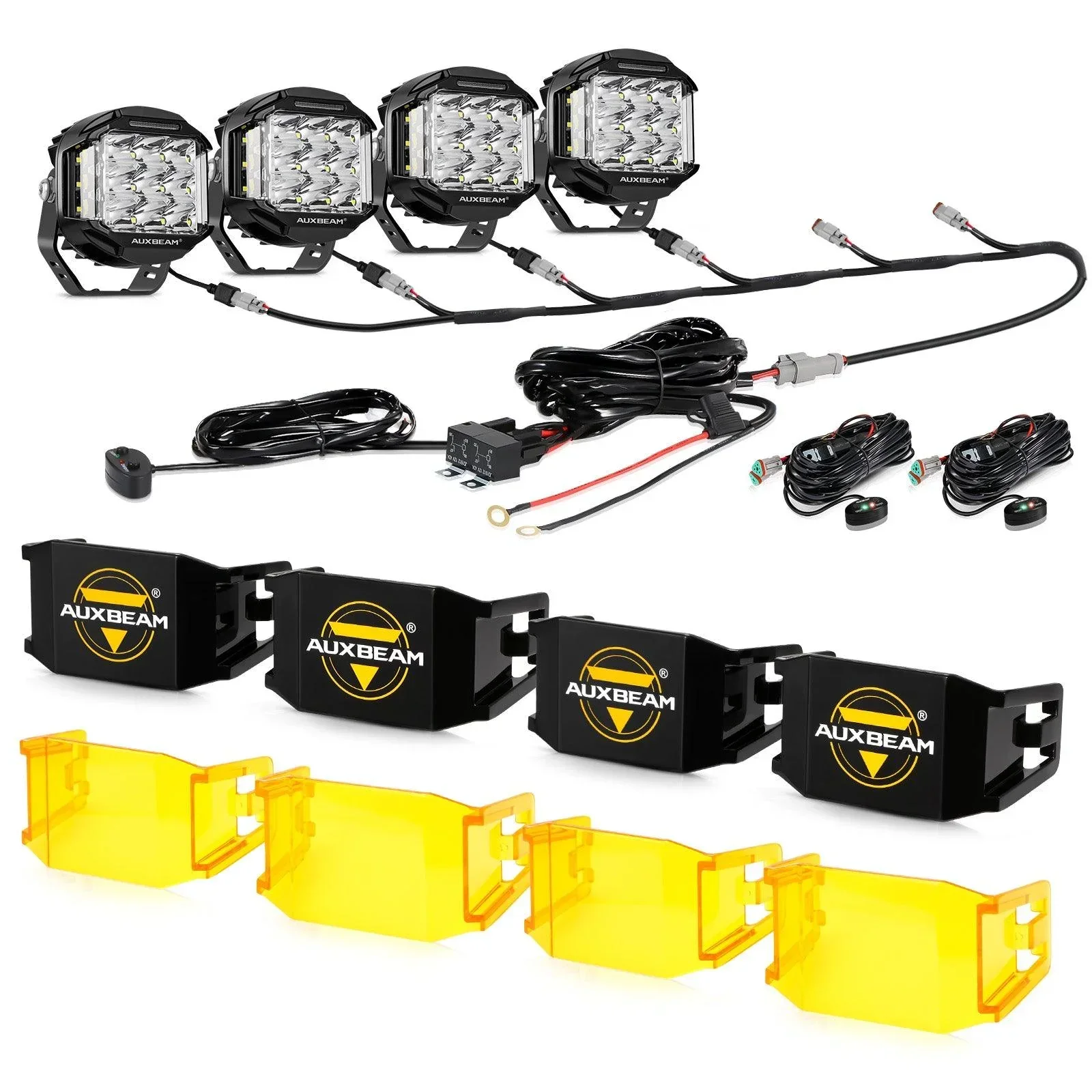 V-MAX Series | 5 Inch 168W 16440LM Spot Beam Side Shooter LED Round Pod Lights with Amber DRL - Image 18