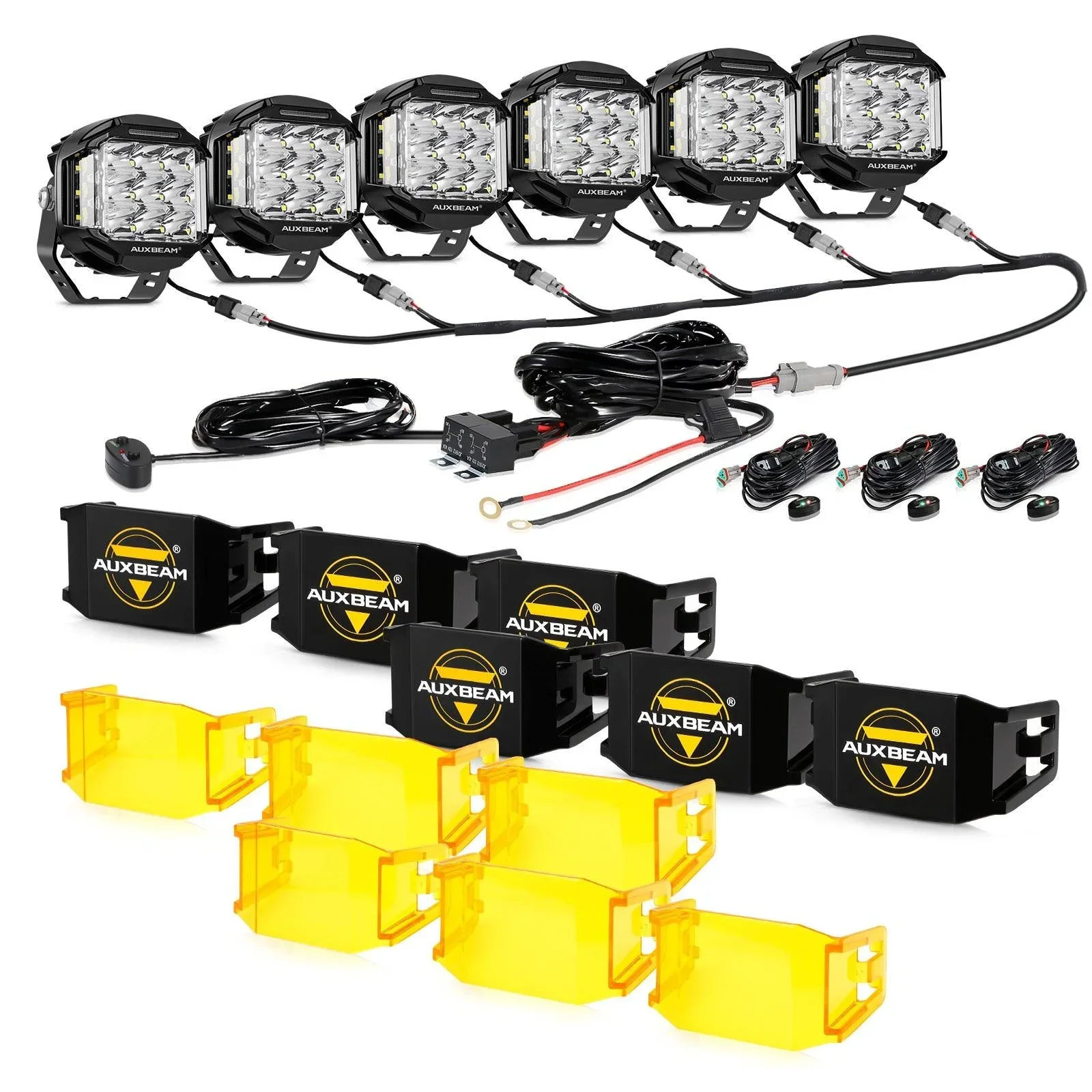 V-MAX Series | 5 Inch 168W 16440LM Spot Beam Side Shooter LED Round Pod Lights with Amber DRL - Image 19