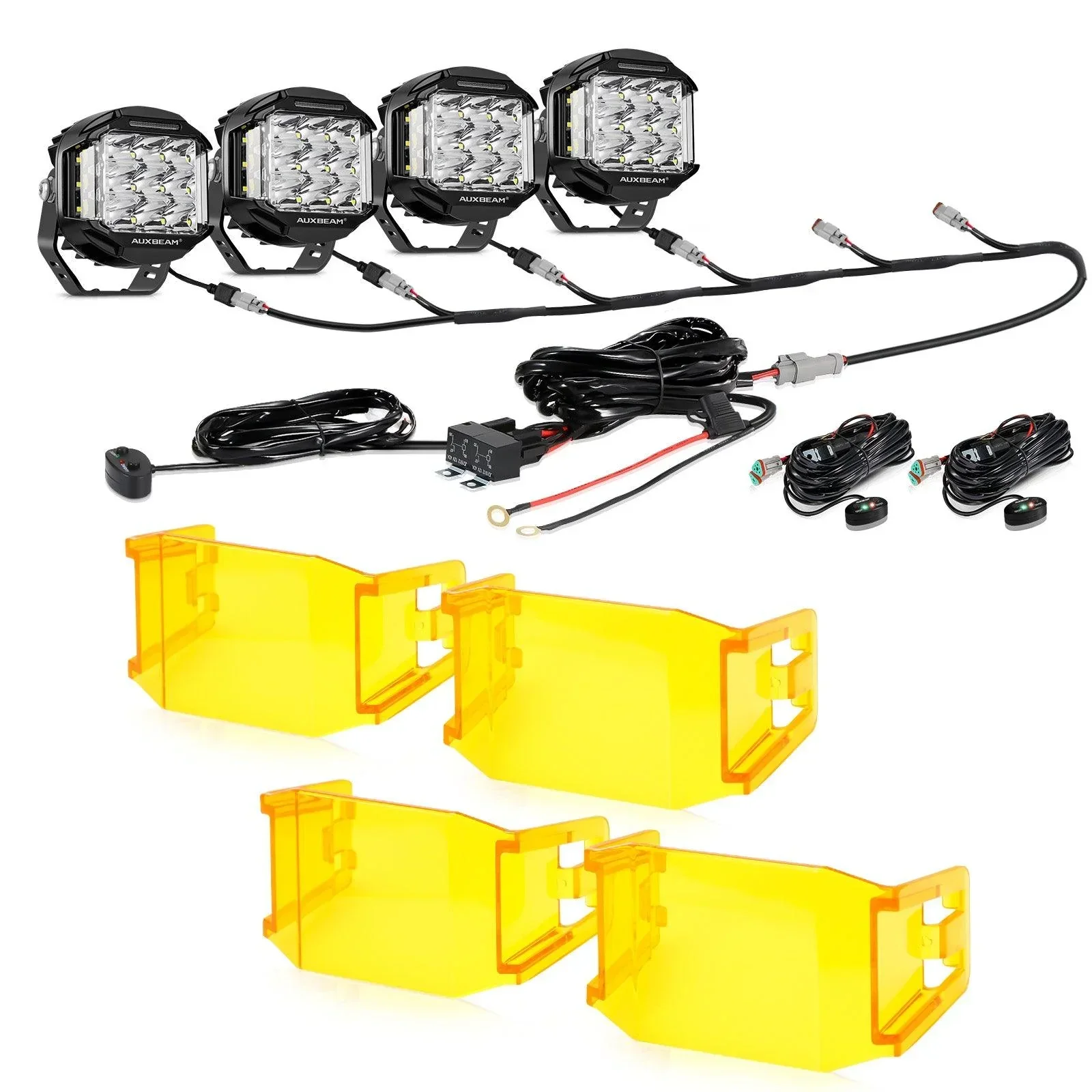 V-MAX Series | 5 Inch 168W 16440LM Spot Beam Side Shooter LED Round Pod Lights with Amber DRL - Image 20