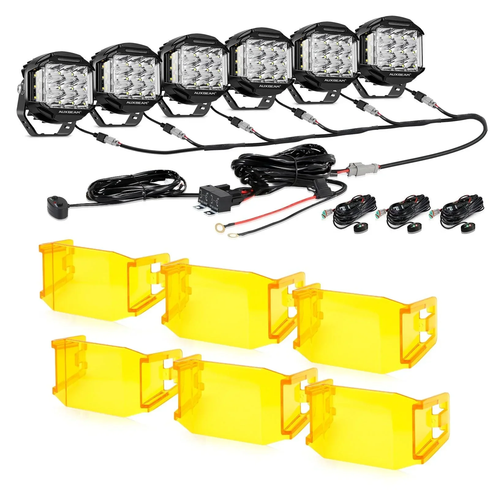 V-MAX Series | 5 Inch 168W 16440LM Spot Beam Side Shooter LED Round Pod Lights with Amber DRL - Image 21