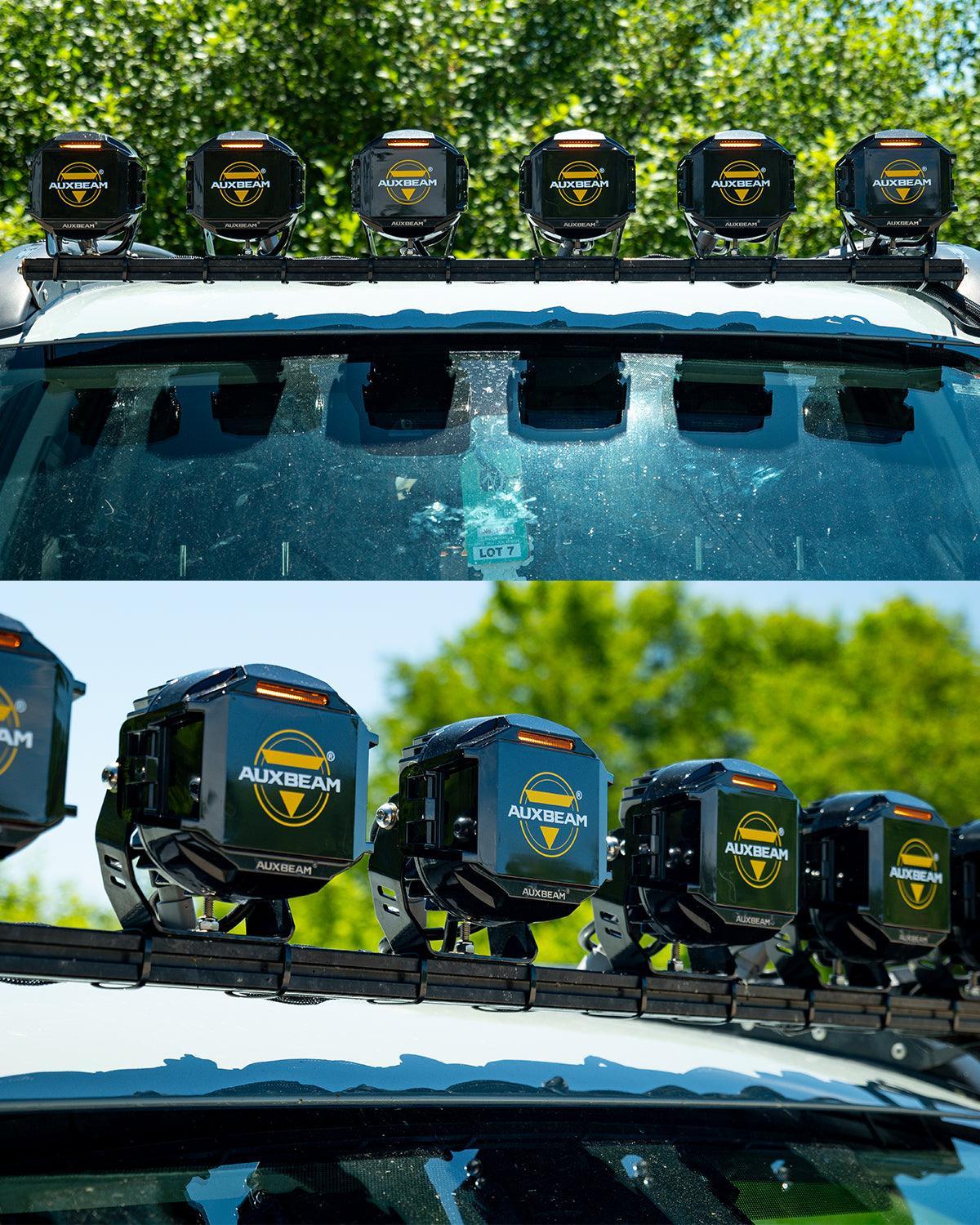 V-MAX Series | 5 Inch 168W 16440LM Spot Beam Side Shooter LED Round Pod Lights with Amber DRL - Image 8
