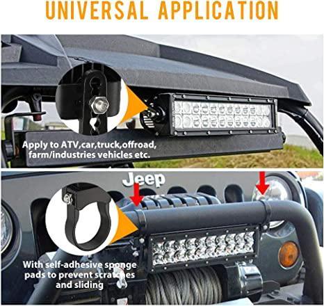 (2pcs/set) Light Bar Mounting Bracket Kit 1 inch Bull Bar Roll Cage Clamps Mount Clamps Universal Holder Kits for L - Image 6