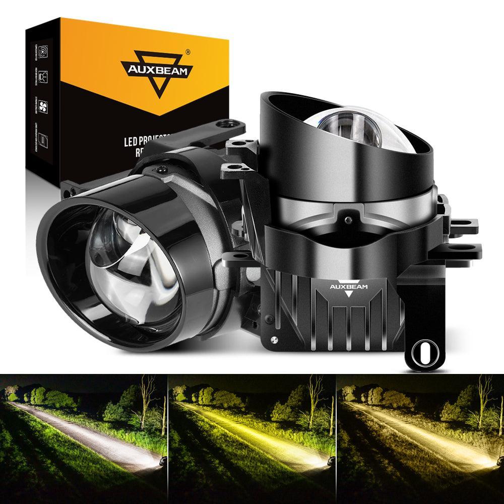 3 Inch 104W Bi-LED Projector Lens Fog Light 3-Colors Switchback Hyperboid Lens Fog Light With High Beam Auxiliary For Toyota/Honda | 2 PCS/Set - Image 11