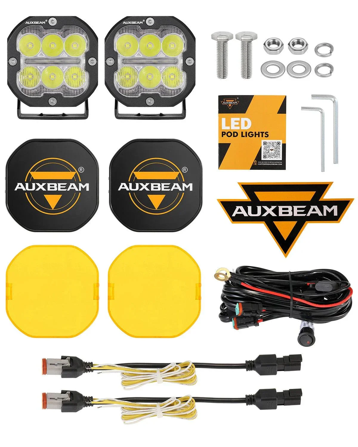 XP-ULTRA Series 3 Inch 84W LED Combo Pod Light Off Road Lights with White DRL&Amber Turn Signal Light - Image 9