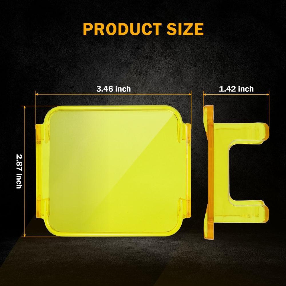 FA Series 4 Inch LED Pod Lights Amber Cover Light Shield Cover - Image 7