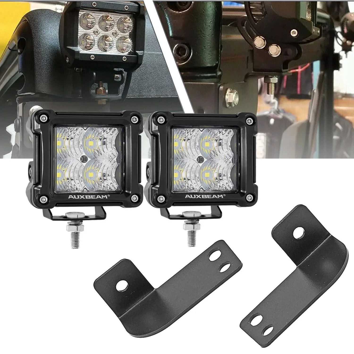 3 Inch LED Pods Light Spot/Flood Beam & Rear Roof Reversing Light LED Pod Light Brackets for 2013-2021 Polaris Ranger 570/800/900/900xp/1000/1000xp - Image 17