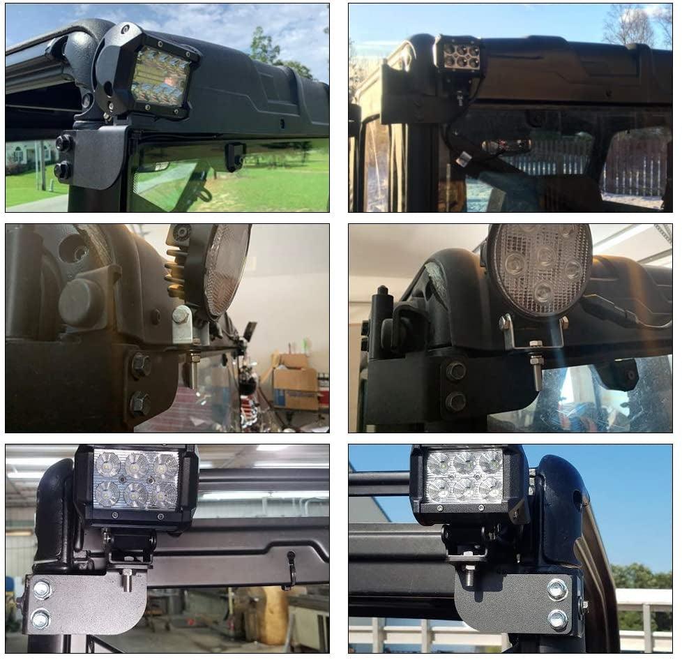 3 Inch LED Pods Light Spot/Flood Beam & Rear Roof Reversing Light LED Pod Light Brackets for 2013-2021 Polaris Ranger 570/800/900/900xp/1000/1000xp - Image 9