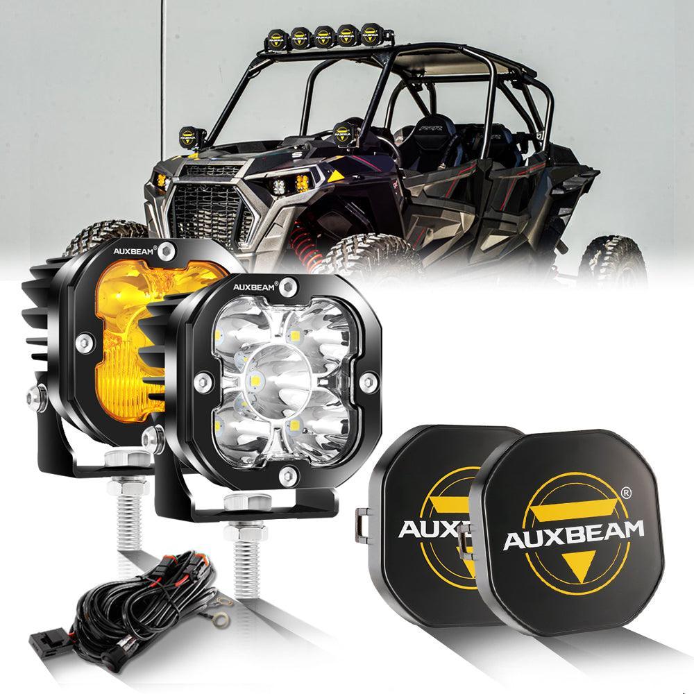 3 Inch 80W 9600LM LED Pods Lights White&Amber for ATV UTV SIDE BY SIDE 4X4 - Image 15