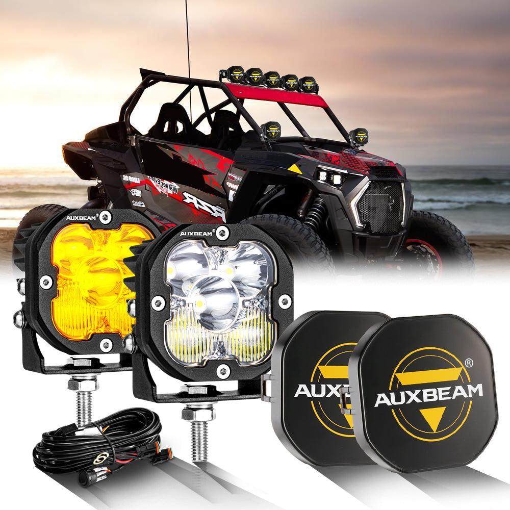 3 Inch 80W 9600LM LED Pods Lights White&Amber for ATV UTV SIDE BY SIDE 4X4 - Image 18