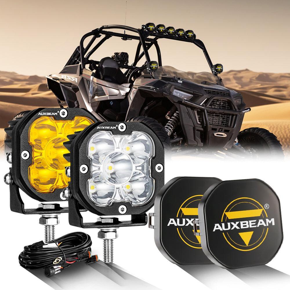 3 Inch 80W 9600LM LED Pods Lights White&Amber for ATV UTV SIDE BY SIDE 4X4 - Image 24