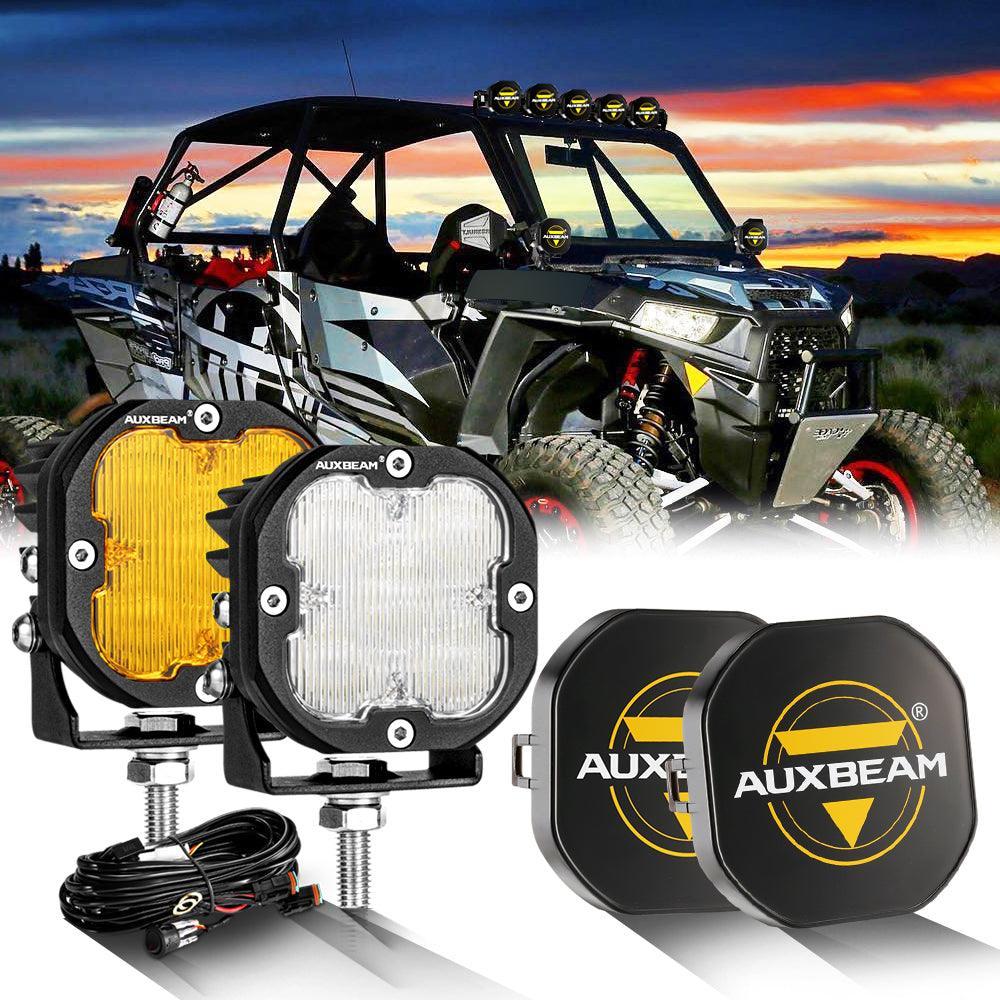 3 Inch 80W 9600LM LED Pods Lights White&Amber for ATV UTV SIDE BY SIDE 4X4 - Image 28