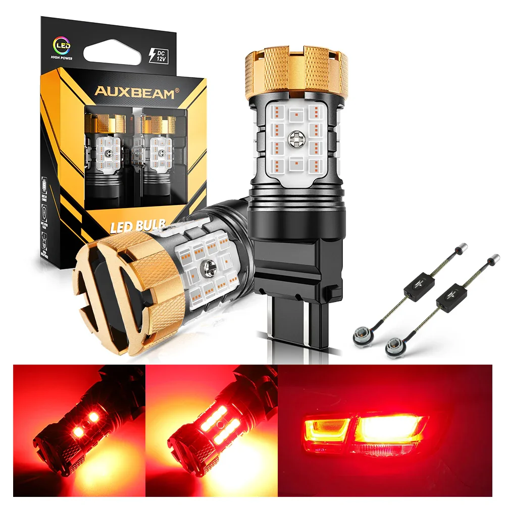 🆕T25 3157 3156 LED Brake/Tail Light Bulbs 50W 4000LM CAN-Bus Error Free Red B21-PRO Series | 2 Bulbs - Image 11