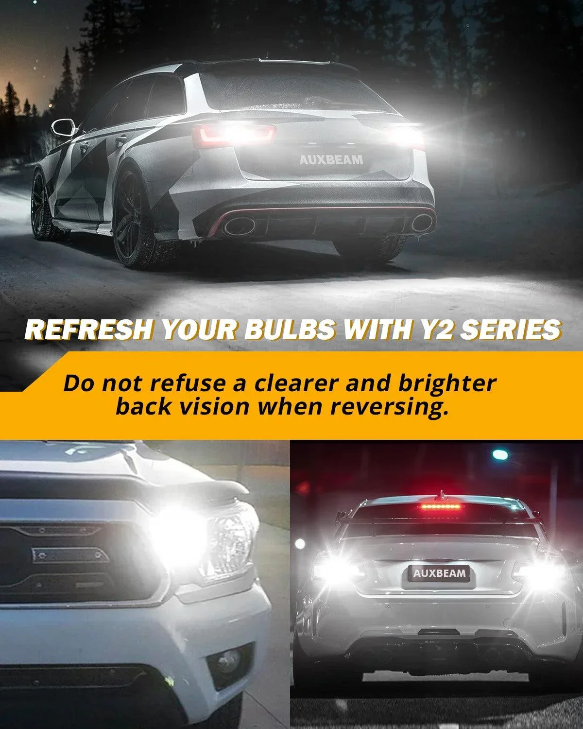 T25 3157 3156 LED Backup Reverse/Turn Signal/Brake Tail Light Bulbs 14W 6000LM CAN-Bus Error Free 6500K White Y2 Series | 2 Bulbs - Image 7