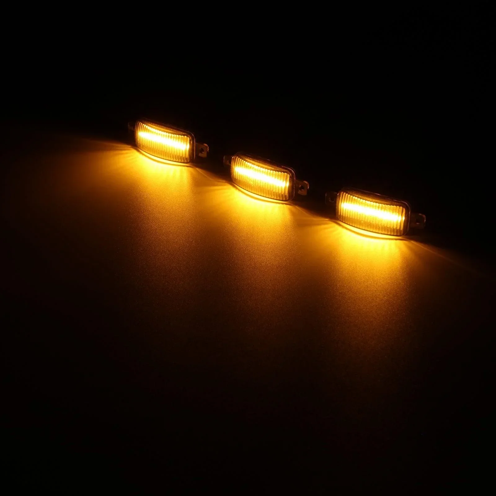 (3pcs/set)  LED Front Grille Lights Raptor Style Amber Light Fit for GMC Sierra 2500 HD 2016-2021 (Amber shell/ Smoked shell） - Image 11