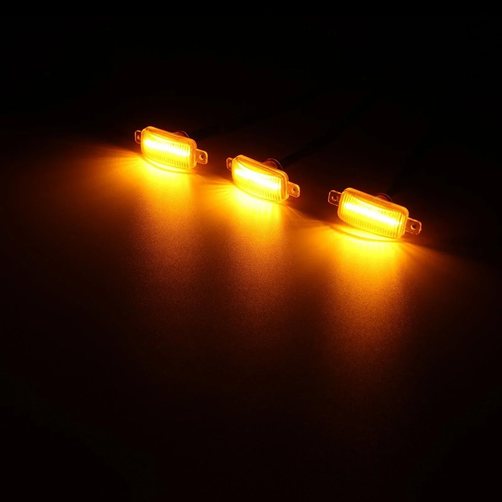 (3pcs/set)  LED Front Grille Lights Raptor Style Amber Light Fit for GMC Sierra 2500 HD 2016-2021 (Amber shell/ Smoked shell） - Image 17